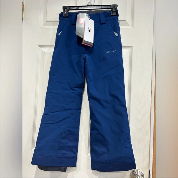 Spyder Girls 10 Kids Olympia Snow Pants Blue Ski Snowboard NWT Abyss - Picture 1 of 8